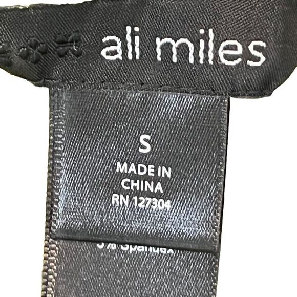 Ali Miles Womens Green V-Neck Long Sleeve Stretch Lagenlook Top Asymmetrical S - Picture 16 of 16